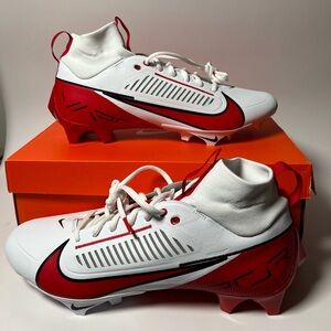 Nike Vapor Edge Pro 360 2 Football Cleats White Red FQ4044-105 Men’s Size 13